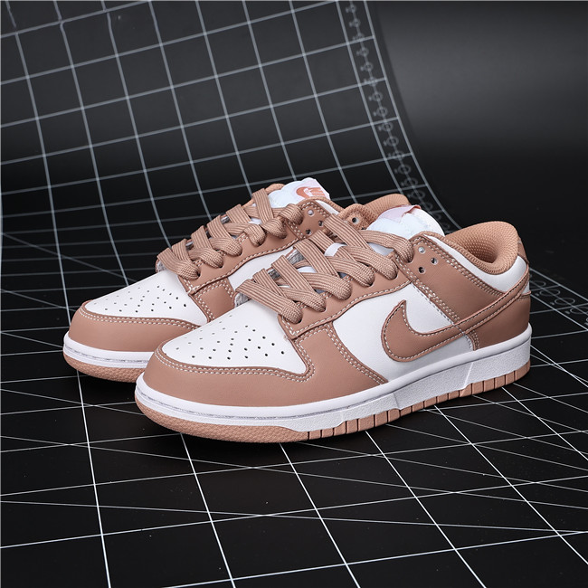 Women's Dunk Low Brown/White Shoes 241